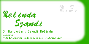 melinda szandi business card